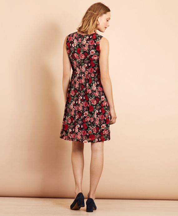 Floral-Print Chiffon Dress - Brooks Brothers