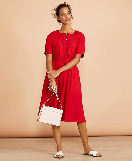 Stretch Cotton Shirt Dress