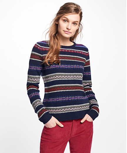 Fair isle sweater womens plus size