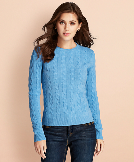 Cable-Knit Cashmere Sweater - Brooks Brothers