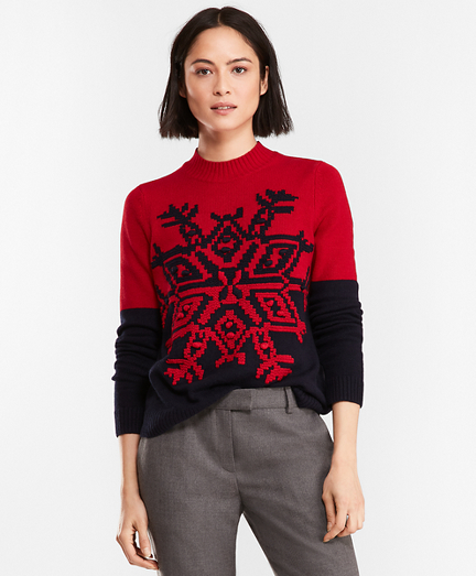 Color-Block Wool-Blend Sweater
