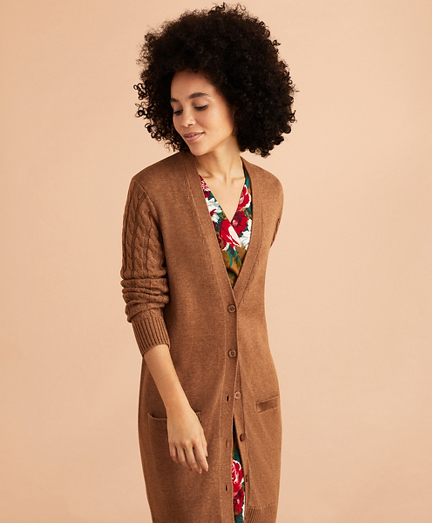 camel boyfriend cardigan