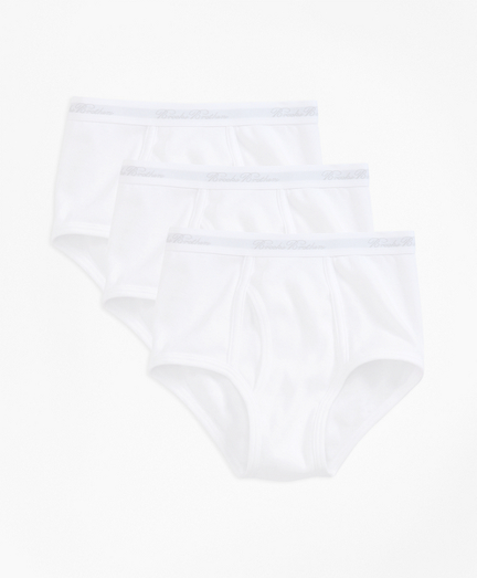 Boys' White Briefs Two Pack Brooks Brothers