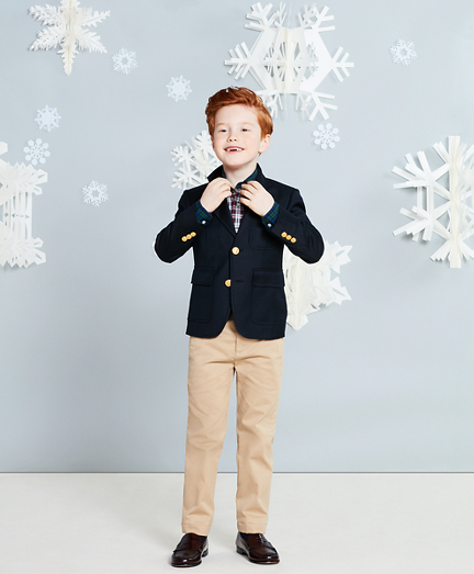 Boys' Two-Button Navy Prep Blazer 