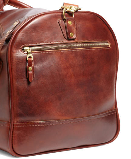 J.W. Hulme Leather Medium Duffel Bag Brooks Brothers