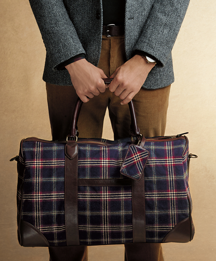 tartan duffle bag