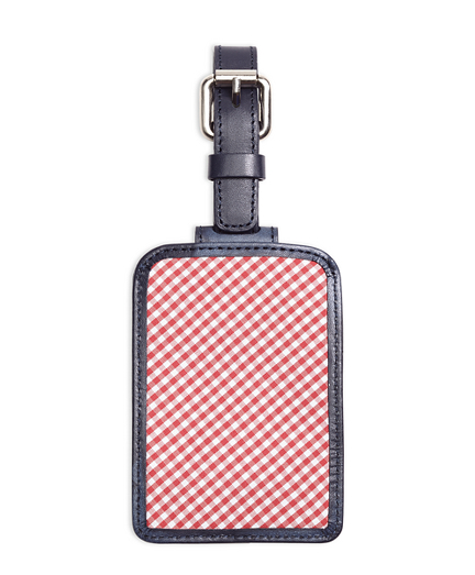 Gingham Luggage Tag