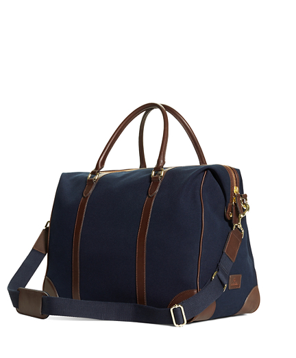 Navy Blue Canvas Duffle Bag | Brooks Brothers