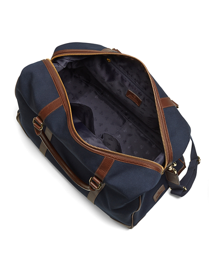 brooks brothers leather duffle bag