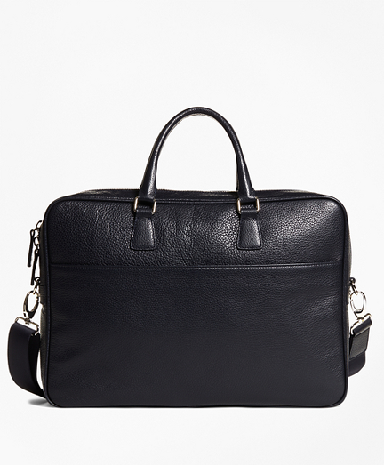 Pebble Leather Briefcase - Brooks Brothers