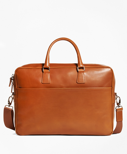 brooks brothers leather duffle bag