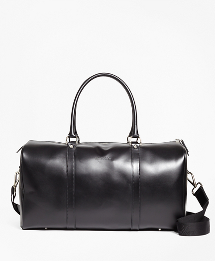 brooks brothers leather duffle bag
