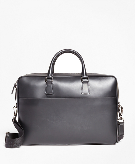 mens black leather briefcases