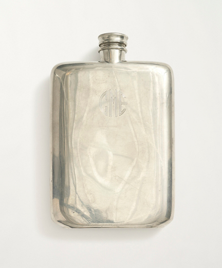 1960s Pewter Flask - Brooks Brothers