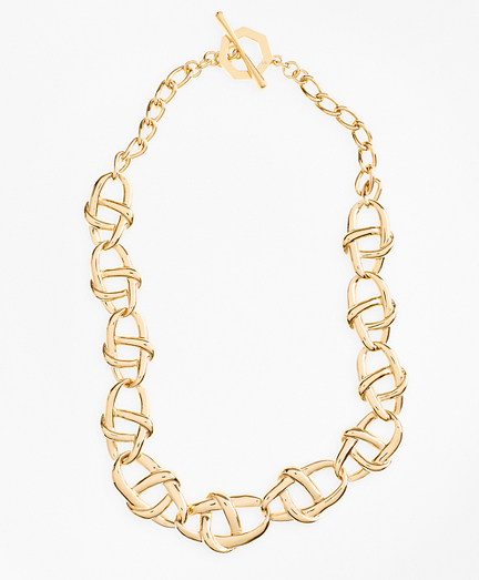 Gold-Plated Nautical Link Necklace