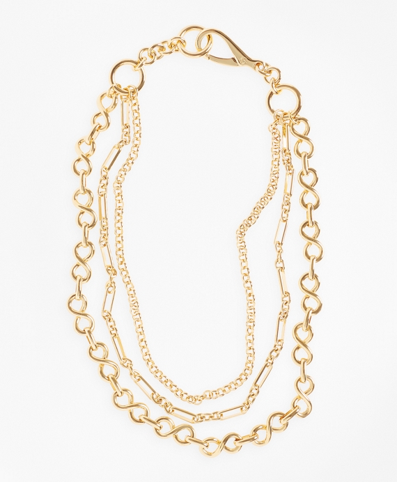 Gold-Plated Three-Layer Chain Necklace | Brooks Brothers