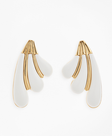 Enameled Petal Earrings