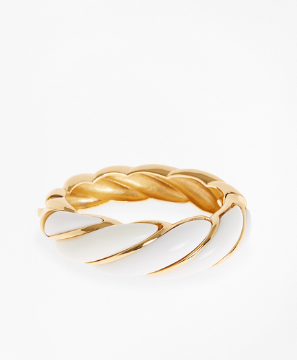 Enameled Petal Cuff Bracelet