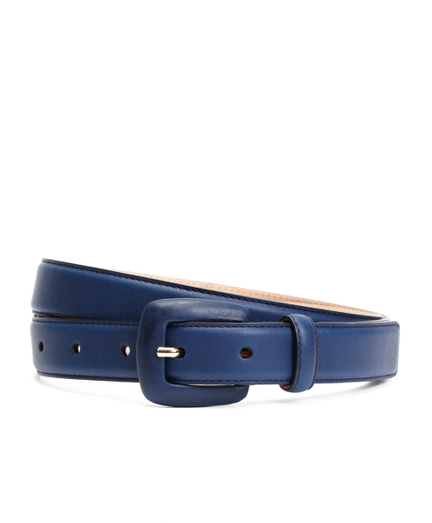 Calfskin Covered Buckle Belt