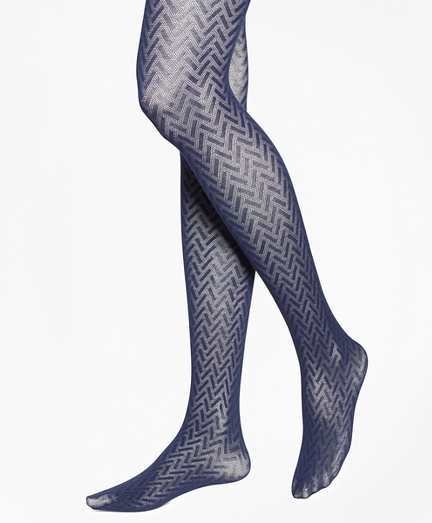 Basketweave Cotton Tights