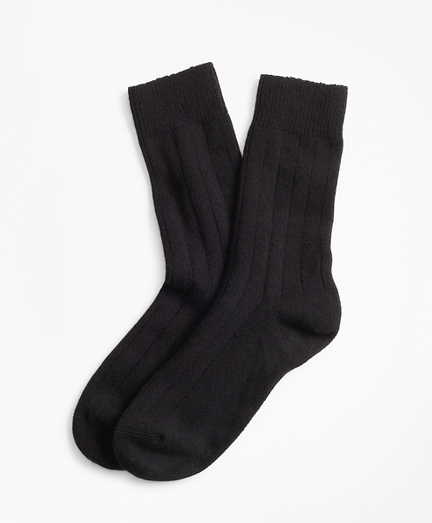 Rib-Knit Stretch Cashmere Socks