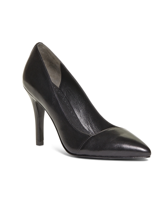 Women's Black Leather 4 Inch Pumps | Brooks Brothers