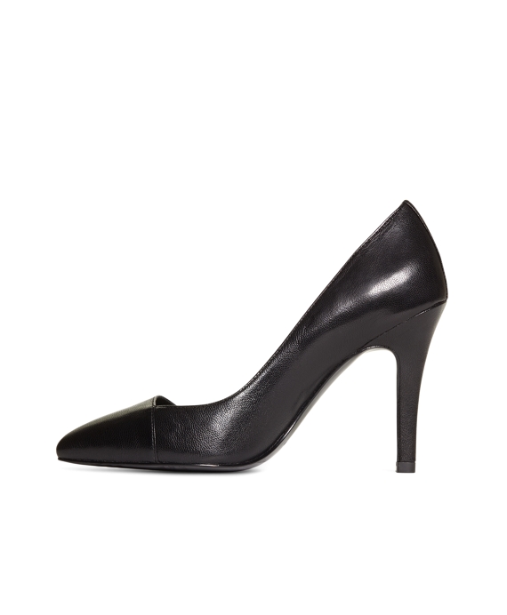 Women's Black Leather 4 Inch Pumps | Brooks Brothers