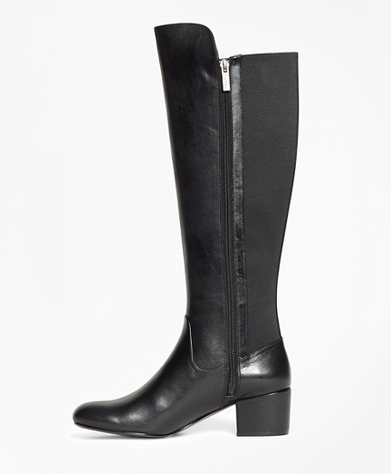 elastic back flat over knee boots