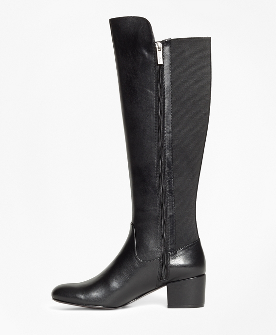 Women's Elastic Back Knee-High Leather Boots | Brooks Brothers