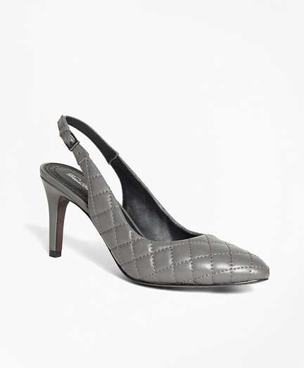 Quilted Leather Slingbacks