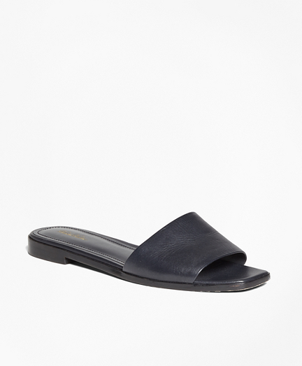 Leather Slide Sandals