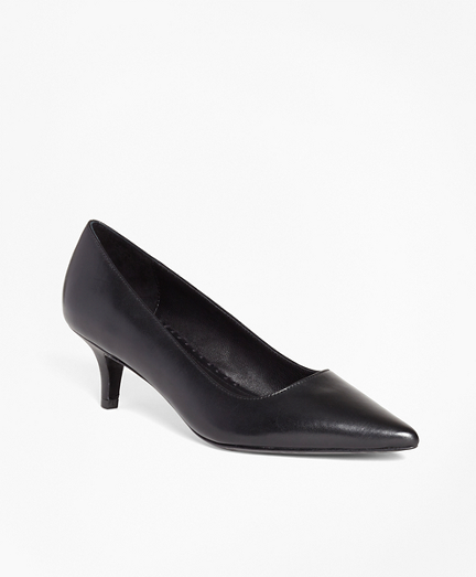 Leather Point-Toe Pumps