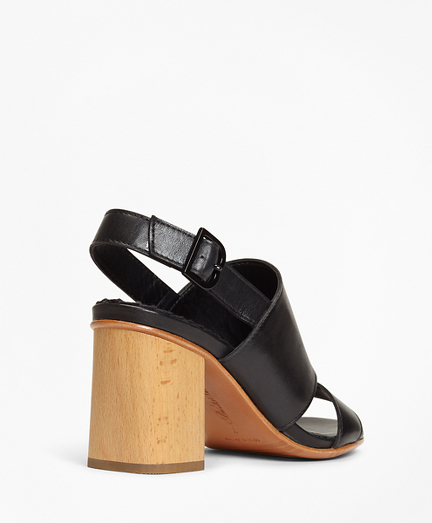 monogram casual style plain leather block heels