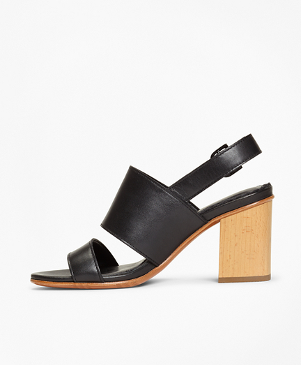 monogram casual style plain leather block heels