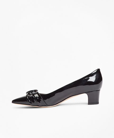 Patent Leather Point-Toe Kitten Heel Pumps | Brooks Brothers