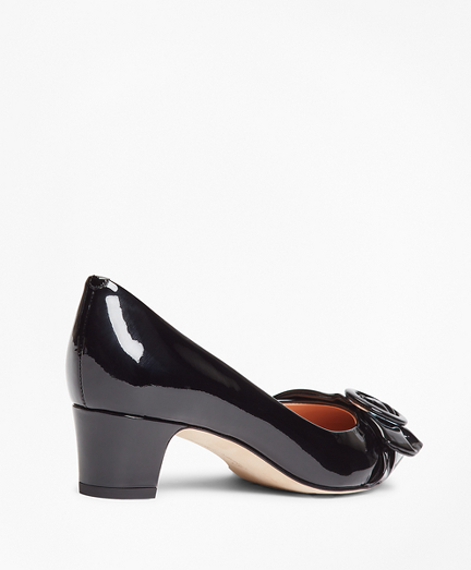 kitten heel patent leather pumps