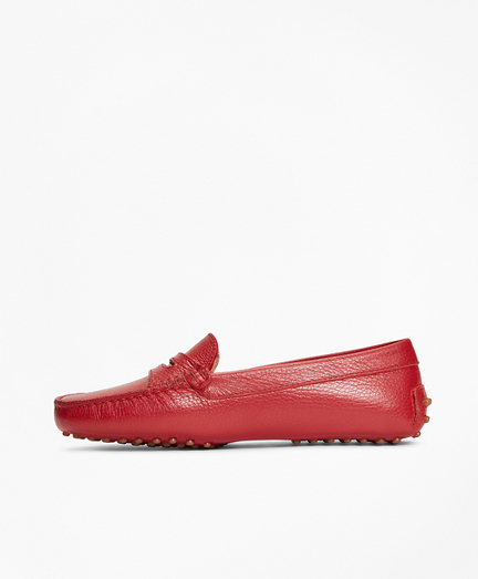 red driving moccasins womens