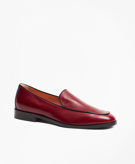 Leather Contrast-Trim Loafers
