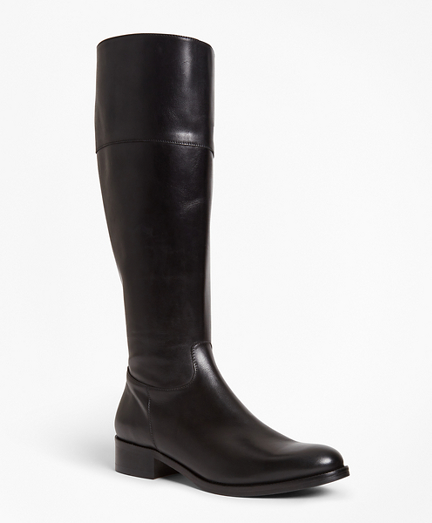 black riding boots leather