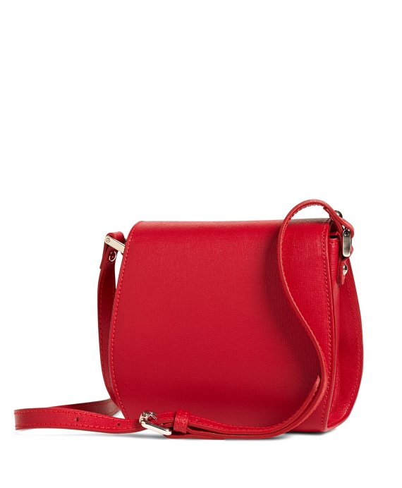 Women's Bright Red Leather Crossbody Bag | Brooks Brothers