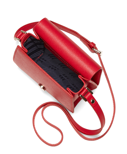 Women's Bright Red Leather Crossbody Bag | Brooks Brothers