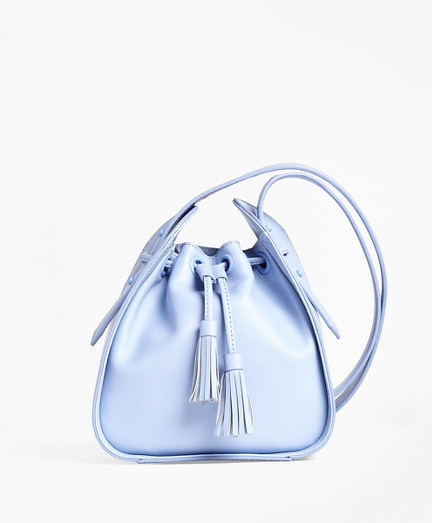 light blue bucket bag