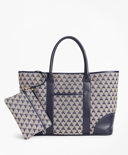 jacquard tote bag