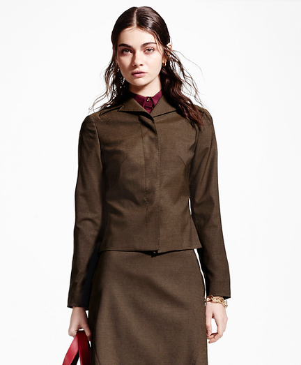 Pick-Stitched Wool-Blend Jacket