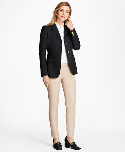 ladies navy jersey blazer