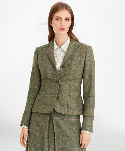 Checked Wool Tweed Jacket - Brooks Brothers
