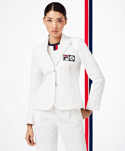 Brooks Brothers x FILA Women's Seersucker Championship Jacket Brooks