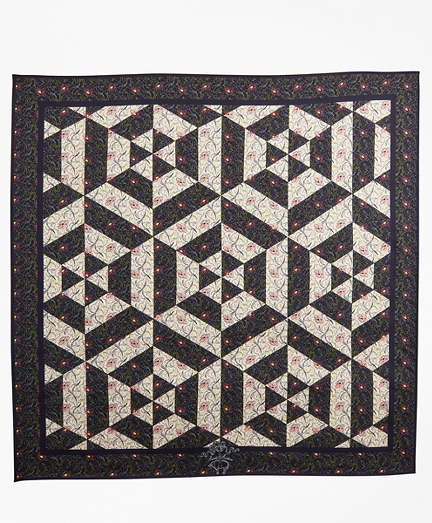 Kaleidoscope Violet-Print Silk Square Scarf