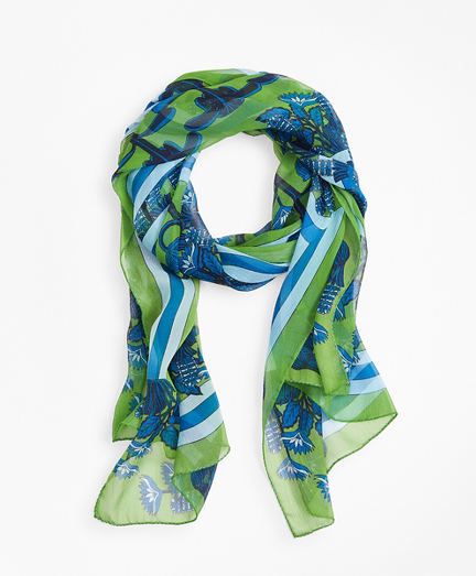 navy chiffon stole