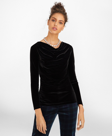 Ruched Velvet Top